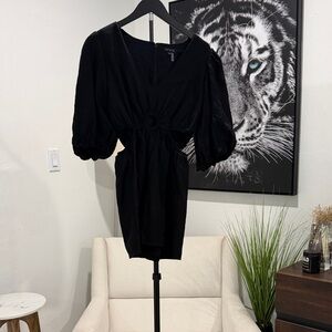 1. State Black Puff Sleeve Romper